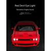 1/32 Scale Dodge Challenger Hellcat STR Red Eyes Toy Car DieCast Vehicles Metel Cars Decoration Pull Back Model Cars with Sound and Light