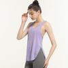 Women's Racerback Yoga Tank with Built-in Bra, Sleeveless Sports Top, Backless Design