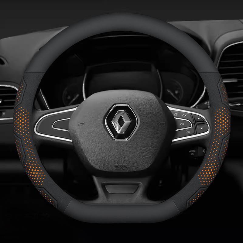Für Renault Clio Megane 3 Scenic Laguna Logan Kadjar Kangoo Sandero CAPTUR DUSTER Karbonfaser Wildleder Auto Lenkradbezug