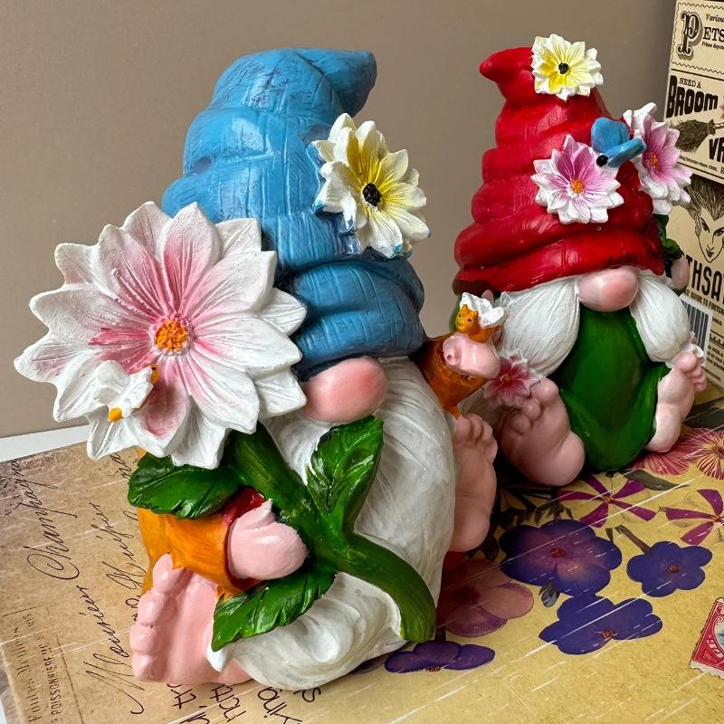 1pc Dwarf Garden Decoration, Statue Resin Decoration Gift, Elf Dwarf Figurine, Indoor Home Craft Decoration