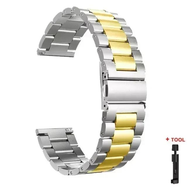 Metal Strap for Samsung Galaxy Watch 7/6/5/4 40mm 44mm Stainless Steel Band Galaxy Watch 6/4 Classic 47mm 43mm 46 42mm/5pro 45mm