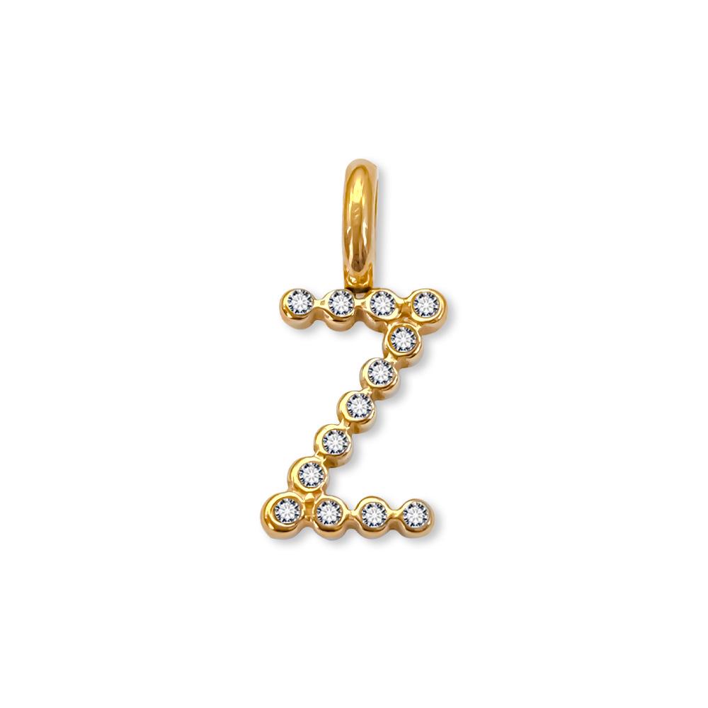 Chihang Fashion English Letter Zirconia Pendant Necklace - DIY 26 Letter Accessories