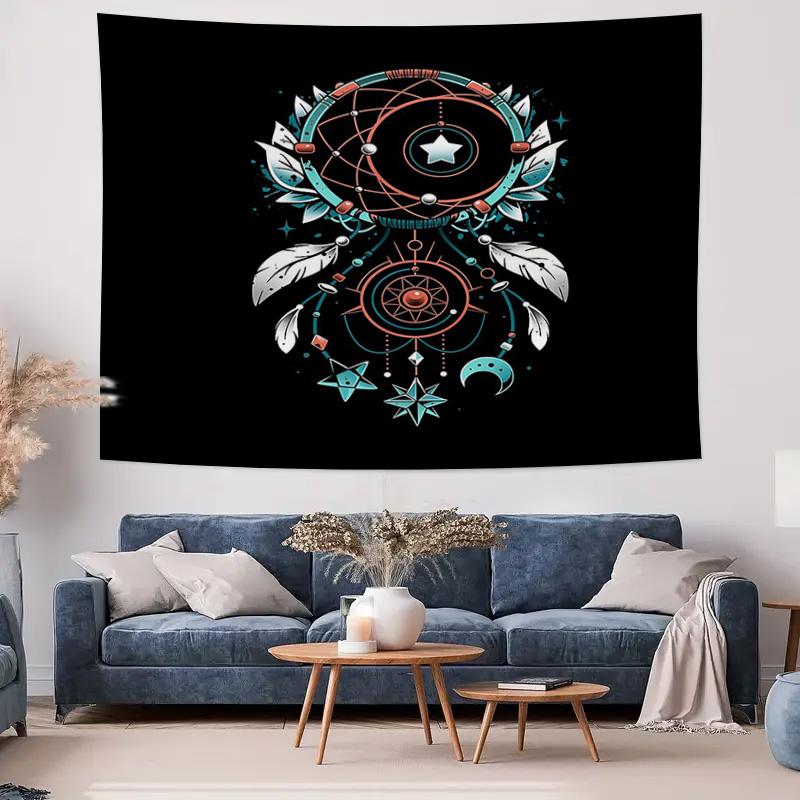 Boho Tapestry Wall Hanging Aesthetic Room Decor Celestial Moon Stars Galaxy Home Decor Hippie Wall Art Bedding Couch Cover Throw