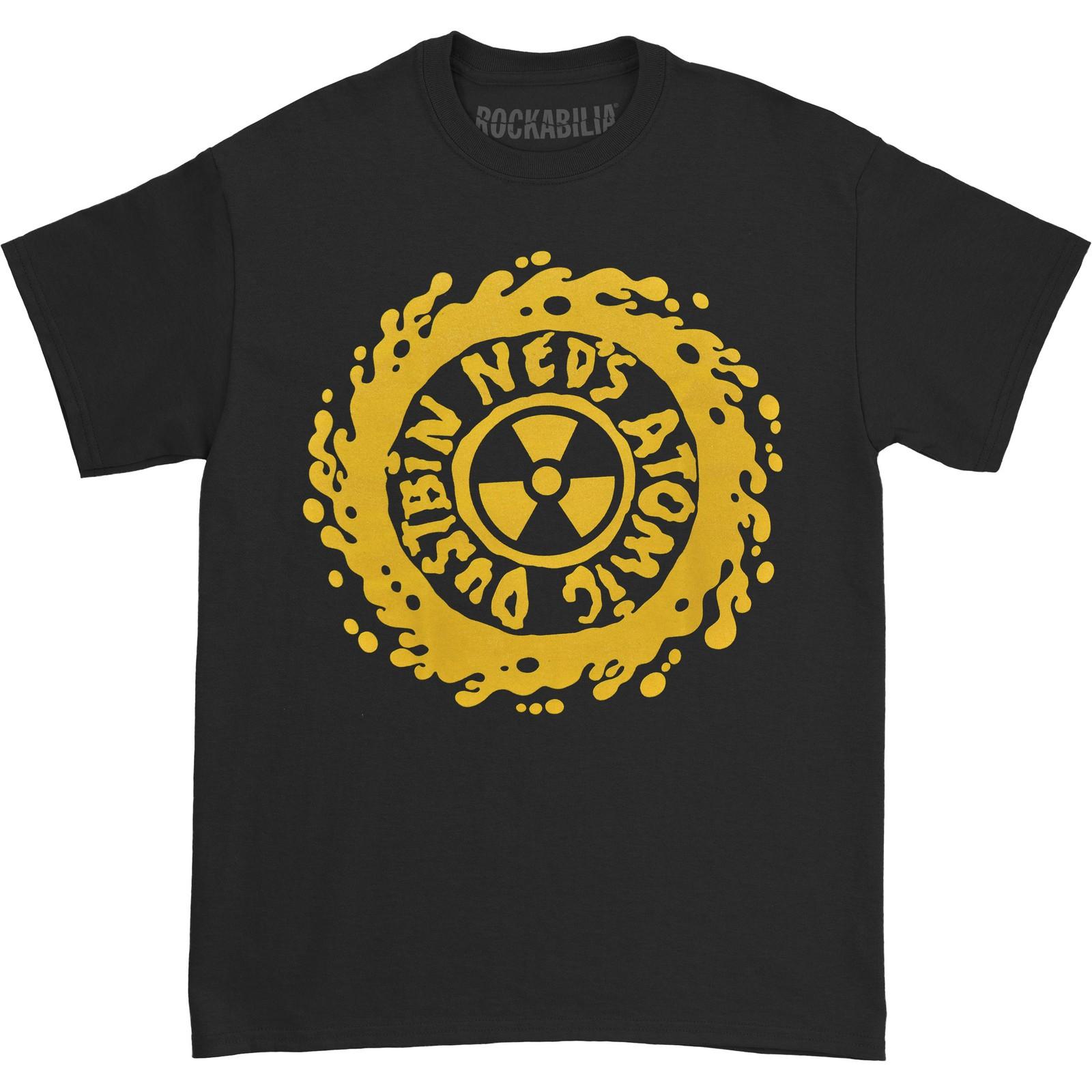 Men s Ned s Atomic Dustbin Gold Logo T-shirt XXX-Large Black L