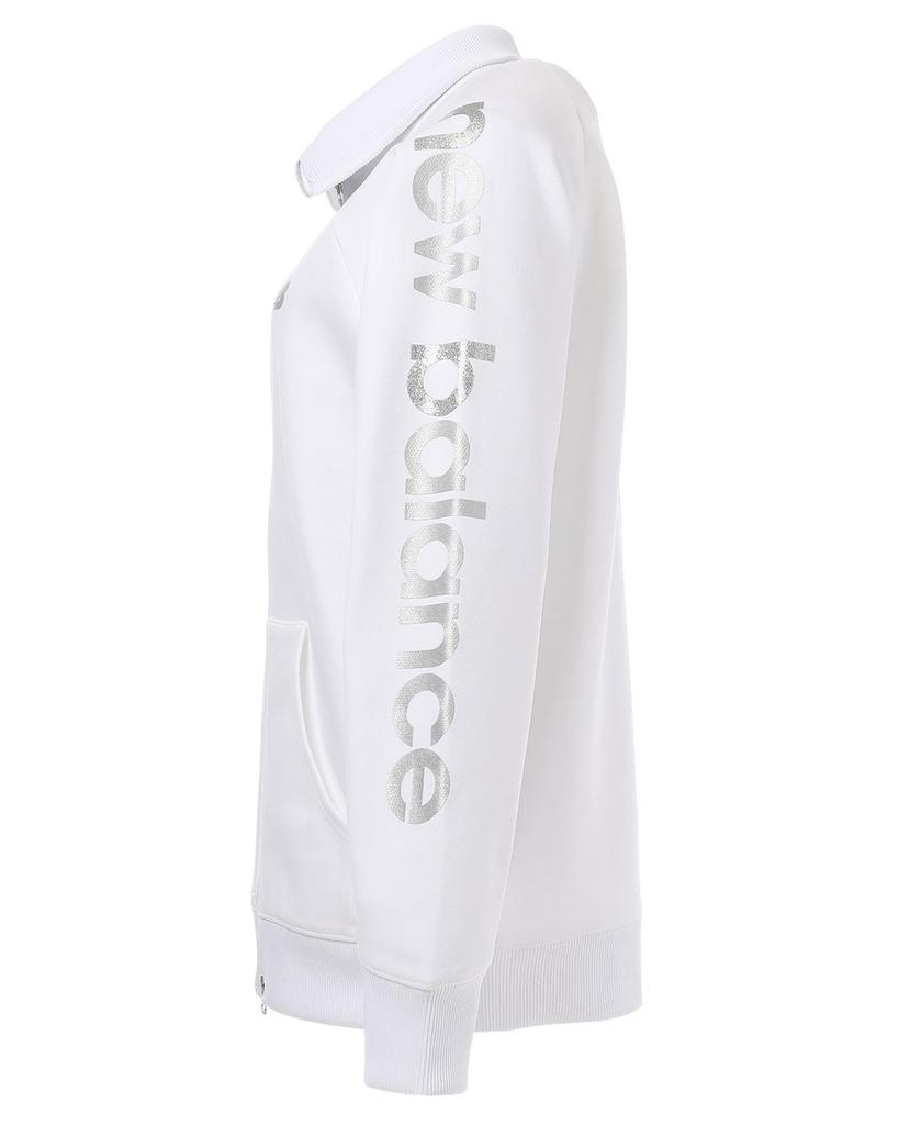 Golf Stand Zip Sweatshirt 3 [New Balance] Women's (Stretchy/Shape Retaining) / 012-5162501 030_White [LL]