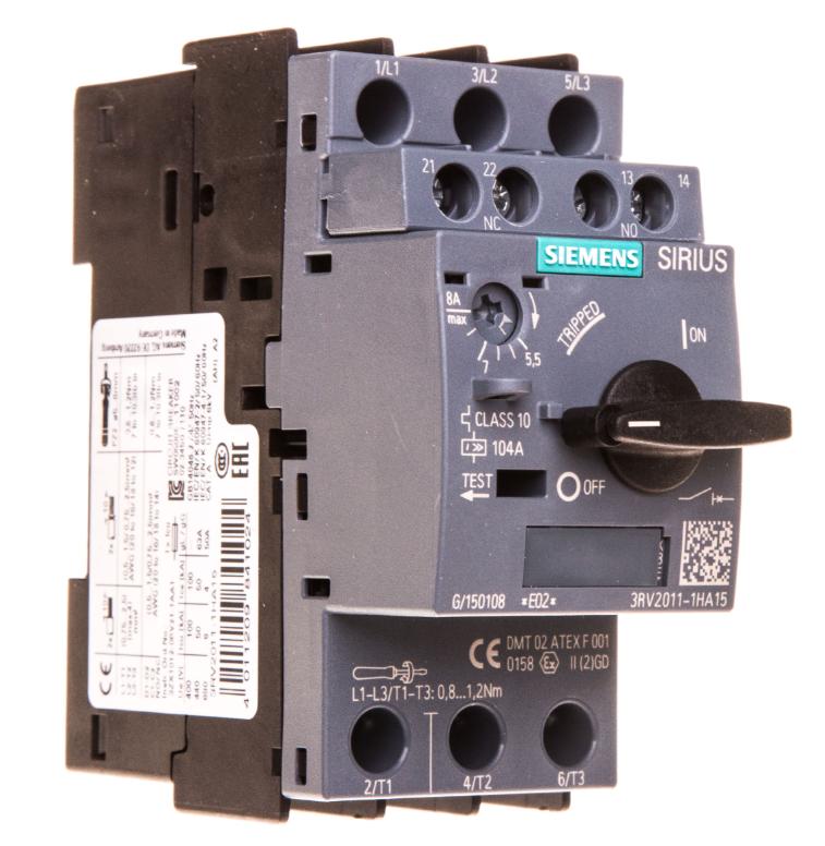 Wyłącznik Silnikowy 3P 4Kw 5,5-8A 1Z 1R S00 3Rv2011-1Ha15