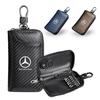 DDE2   Carbon Fiber Multifunction Car Keychain Key Bag Anti-loss Wallet For Mercedes Benz AMGW204 W205 W212 W213 W221 W177 W246 GLA GLC