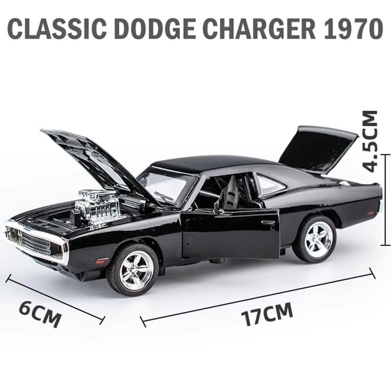 1:32 Legierung "Fast and Furious" Dodge Automodell mit Sound und Licht Druckguss-Spielzeugauto Pull Back Autosammlung Ornamente Jungen Geschenk Kinderspielzeug