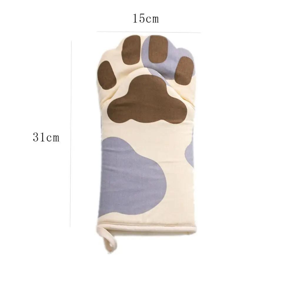 Cute Cat Paws Oven Mitts Cat Claw Baking Oven Gloves Anti-scald Microwave Insulated Gloves