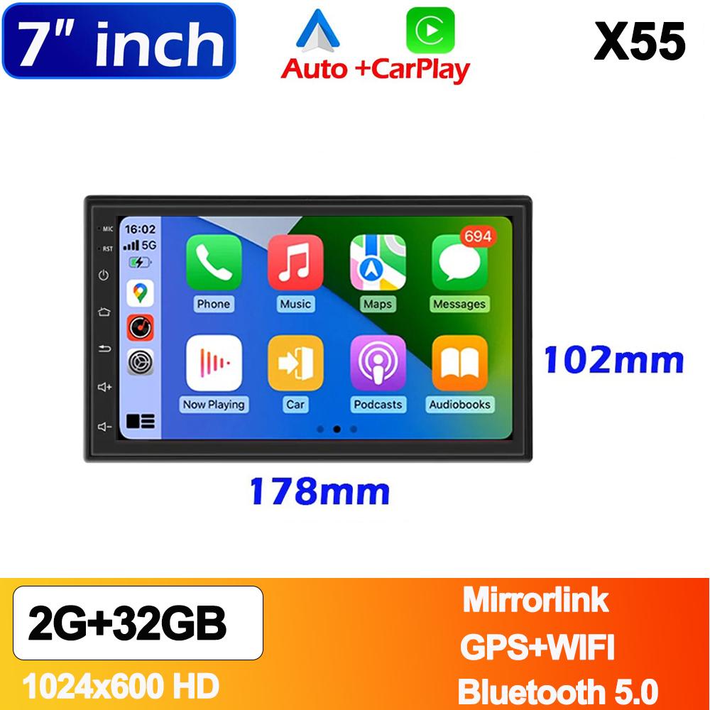 Universal 7 9 10 Inch Multimedia Player GPS WIFI Wireless CarPlay Android Auto 2Din Car Radio FM BT Radio Stereo Receiver Player