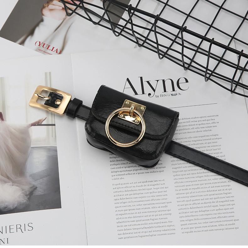 Belt Buckle Square With Square Bag Dualuse Casual Versatile Imitation Leather