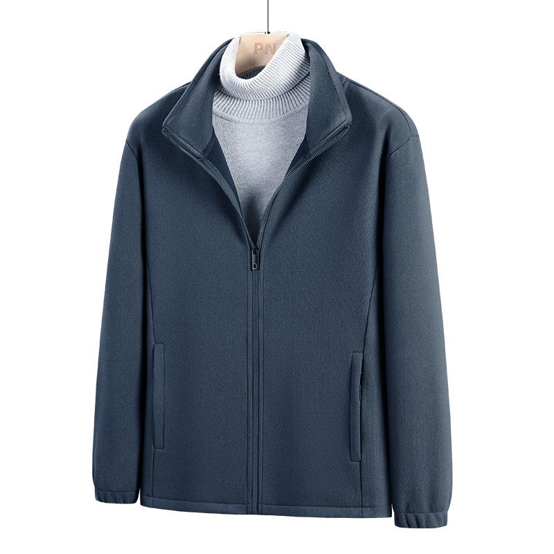 Pánská nadměrná oboustranná fleecová mikina kardigan v evropském a americkém stylu