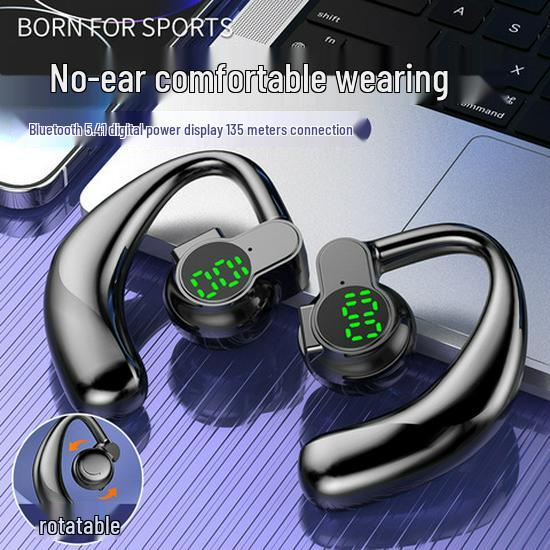 High-Quality True Wireless Bluetooth Ear-Hook Headset: Long Standby, Sport & Business Compatible with All Mobile Phones.
