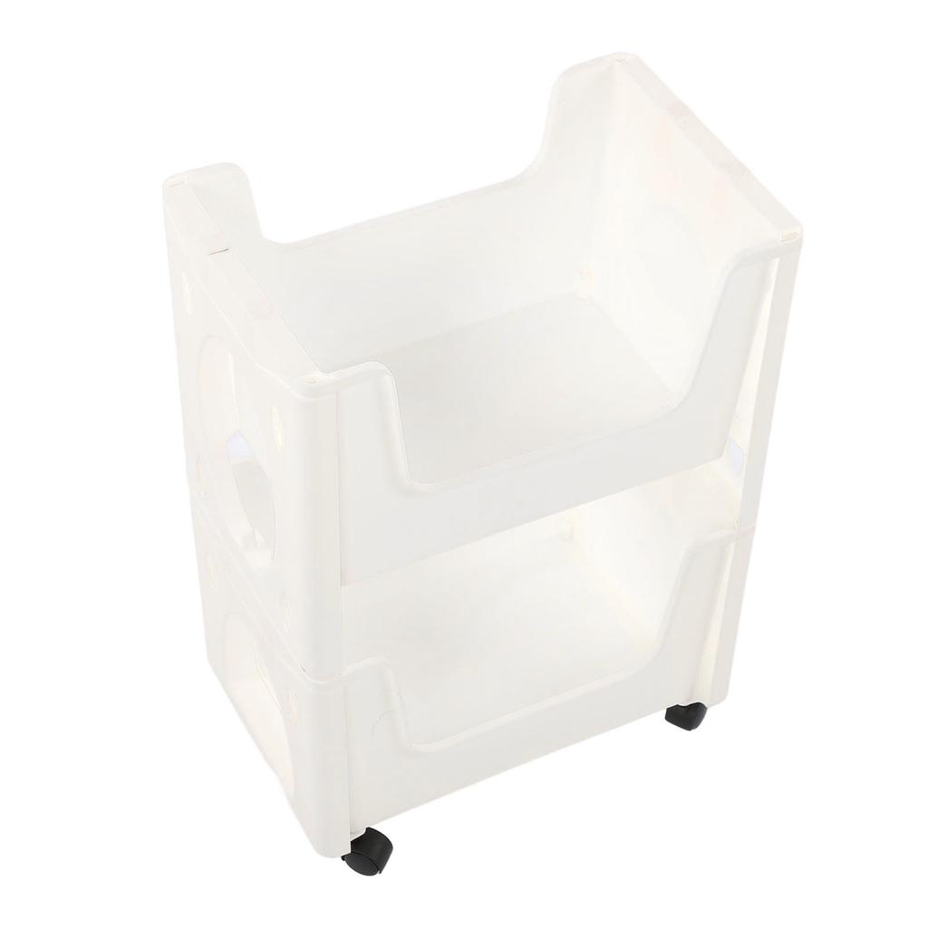 Storage Cart Large Capacity Thickened Mobile Storage Rack with Lockable Casters for Books Toys Seasoning Bottles
