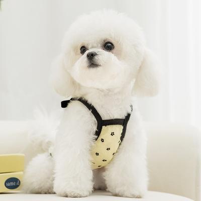 Frühlings- und Sommer-Mesh-Polka-Dot-Schleifen-Träger-Hunde-Weste Kleine und Mittelgroße Hunde Bichon Teddy Haustier-Hundekleidung
