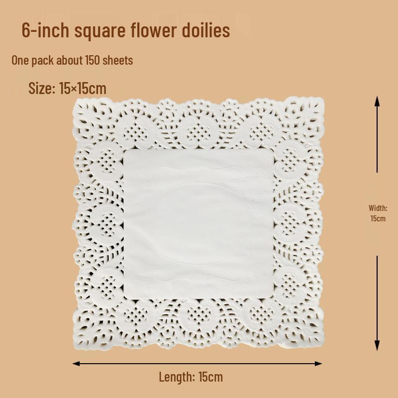 Rectangular Lace Paper Mat: Oil-Absorbing Paper for Kitchen, Baking, and Snacks
