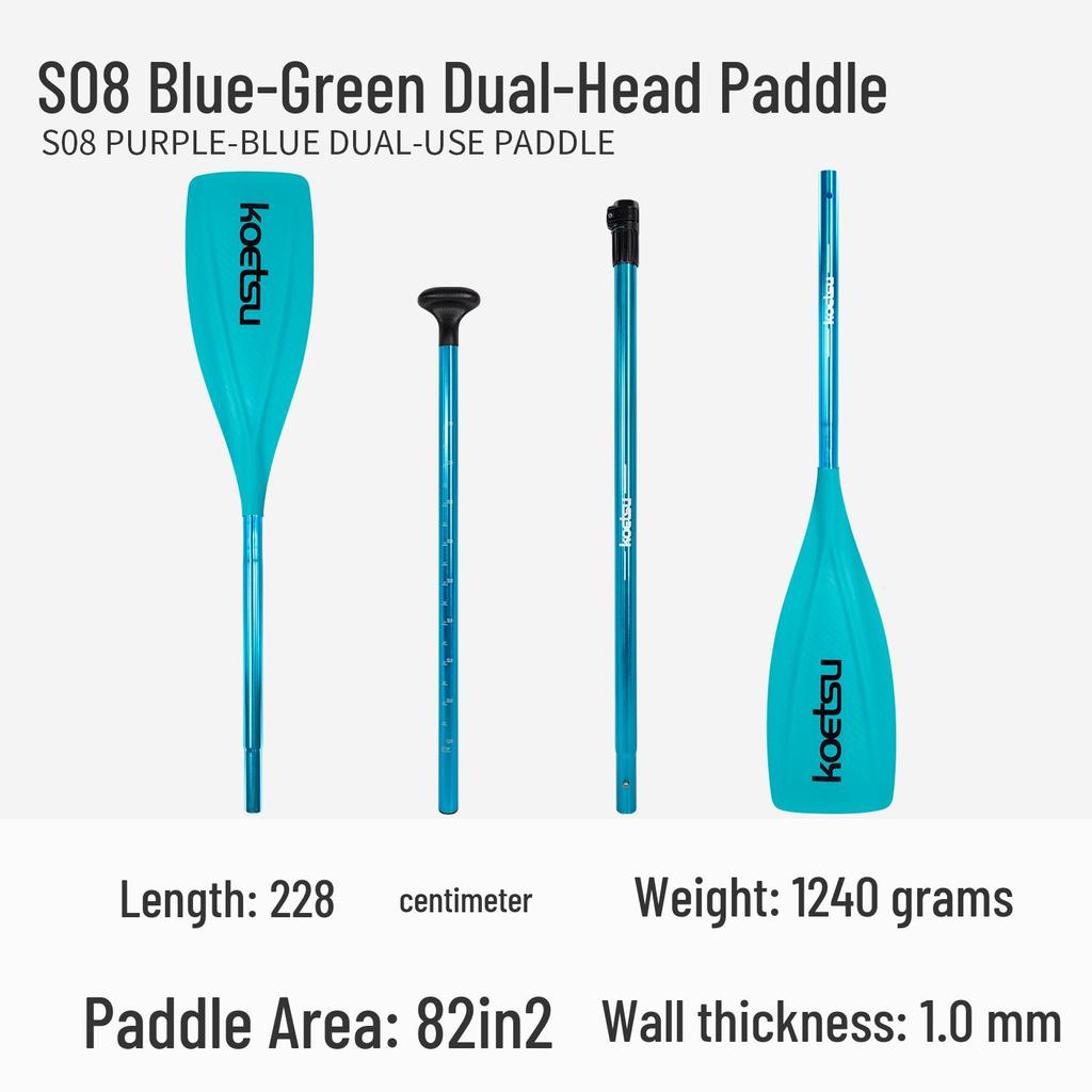 KOETSU Surf Paddleboard Dual-Use Aluminum Paddle: Single/Double Head Kayak & Paddleboard Paddle