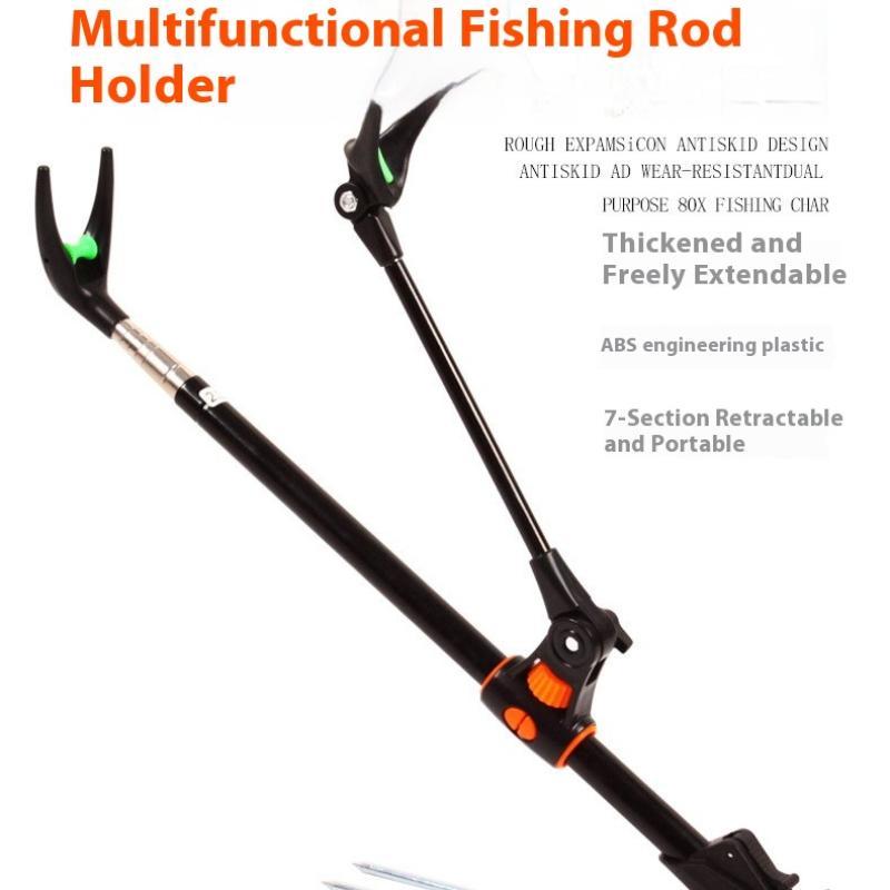 Thickened Telescopic Fishing Rod Bracket Fishing Rod Dual Purpose Bracket Fishing Rod Holder 1.7M/2.1M/2.5M Stainless Steel