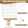 Grevosea 192 Spice Labels,Spice Jar Labels Spice Labels Stickers Preprinted Waterproof Label for Organizing Containers and Seasonings in The Kitchen