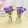 Mini Flower Vase Refrigerator Magnet with Fake Flower 3D Miniature Plants Vase Fridge Magnet Home Office Kitchen Decoration