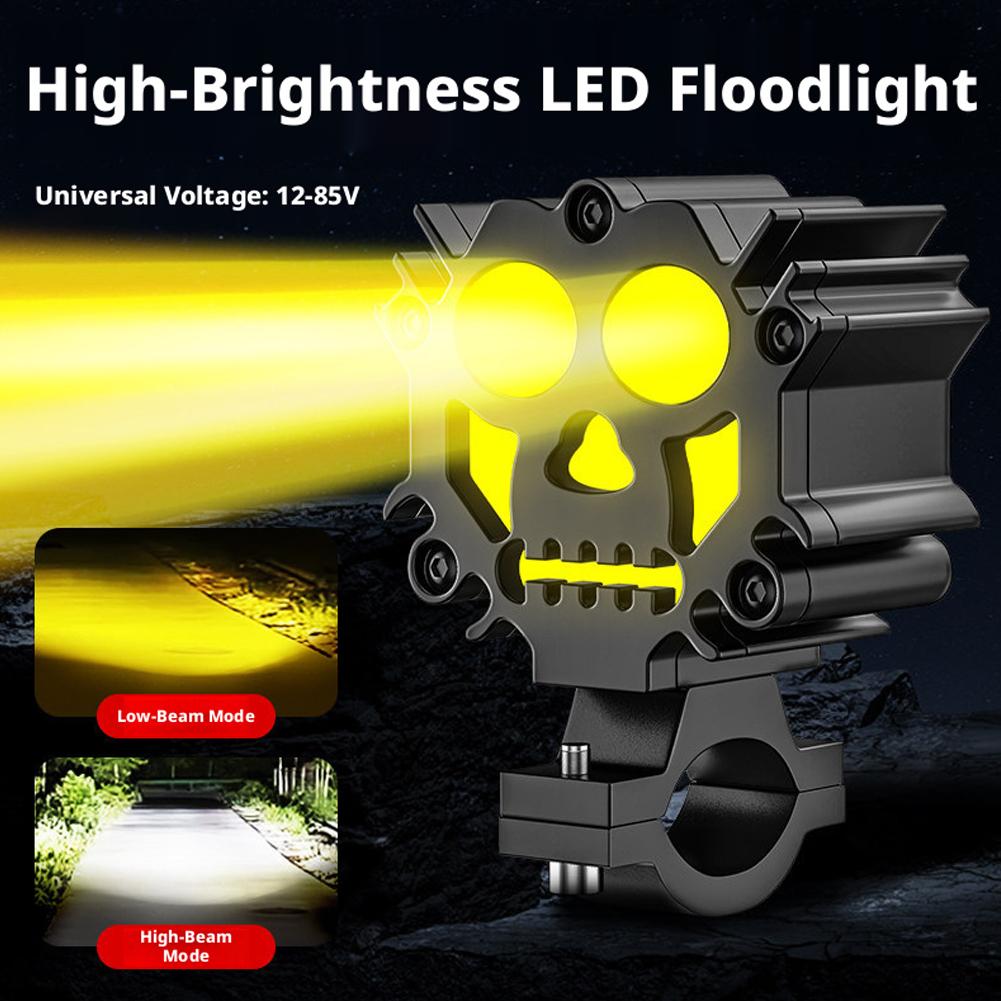 Motorcycle Ultra Bright LED Front Headlight External Modification 12v 60 Strong Light Lens Paving Spotlight Universal