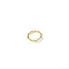 18k Gold & S925 Sterling Silver Wave Ring - Exquisite Minimalist Style for Women