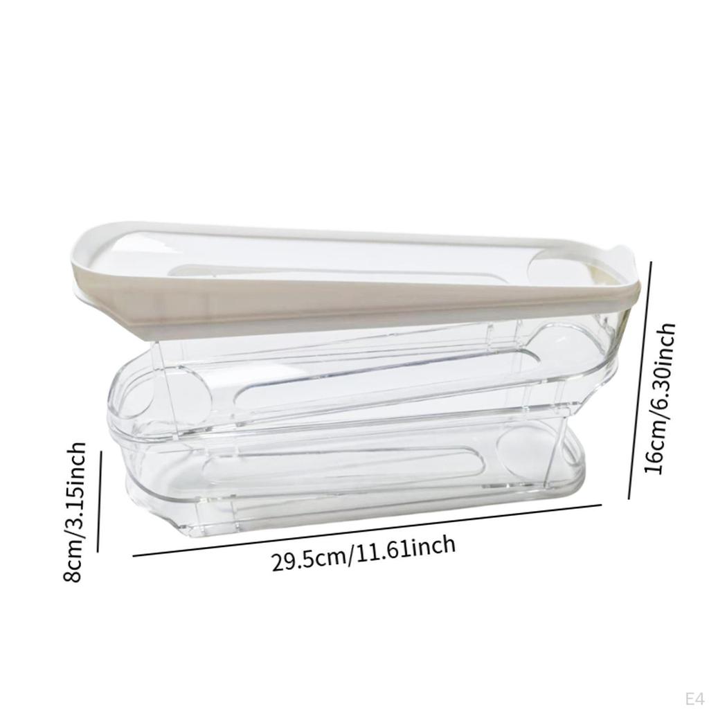 Automatischer rollender Eierablage-Organizer-Behälter für Kühlschrank und Arbeitsplatte