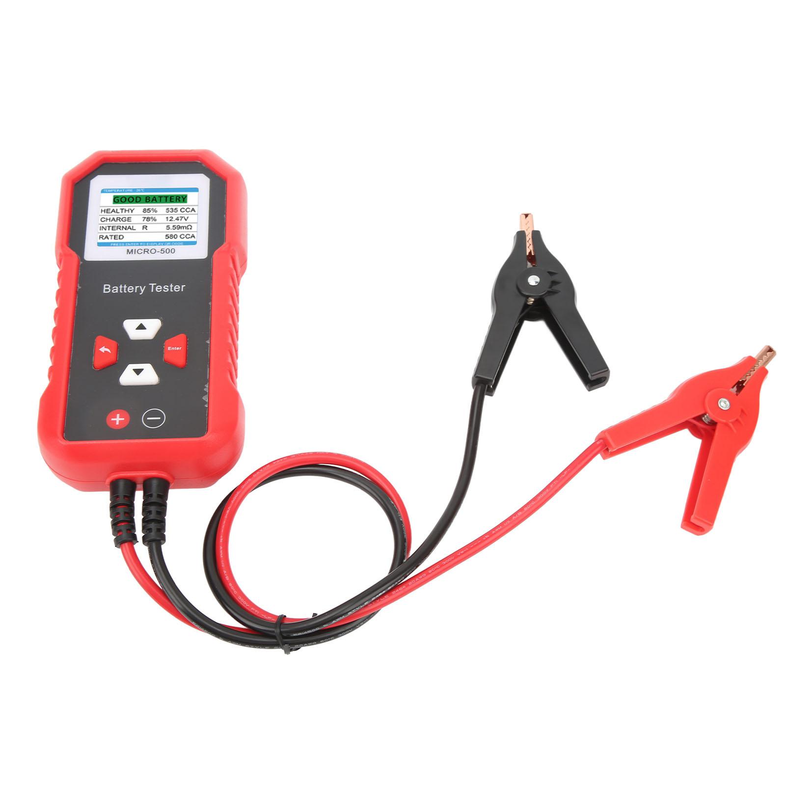 for MICRO‑500 Battery Tester 8 Languages LCD Colorful Screen Clear Vision QR Code for Car Motorcycle