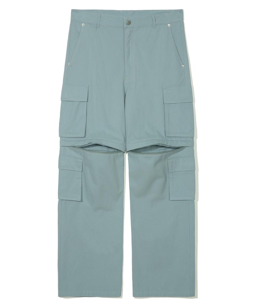 PARTIMENTO Detachable Multi-Pocket Cargo Pants Sky Blue