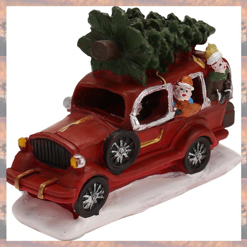 

2025 Trend Christmas Decorations Truck Ornaments Transporting Christmas Tree Car Glowin Christmas Village For Kids Home Decor