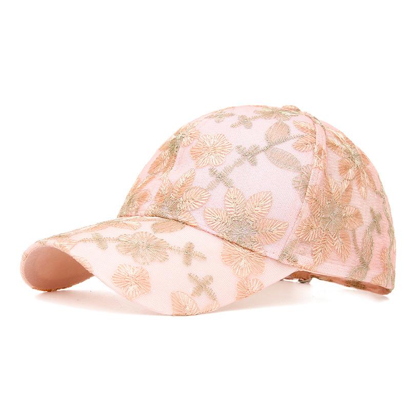 Summer Women's Rhinestone Bow Cap Mesh Breathable Sun Protection Baseball Cap Outdoor Sun Hat