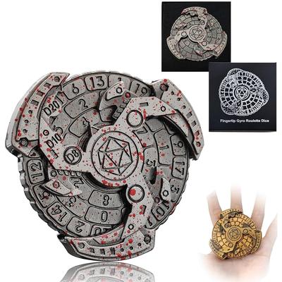Spinner do kości Shadow Roulette do zestawu kości DND, 7-w-1 metalowych kości Dragon z pudełkiem na prezent do gry Dungeons and Dragon, prezent do gry RPG RPG