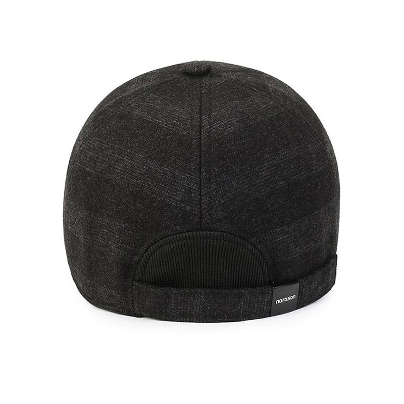 Men's Middle-Aged and Elderly Warm Woolen Hat Velvet Thick Baseball Cap Outdoor Windproof Coldproof Ear Protection Cap