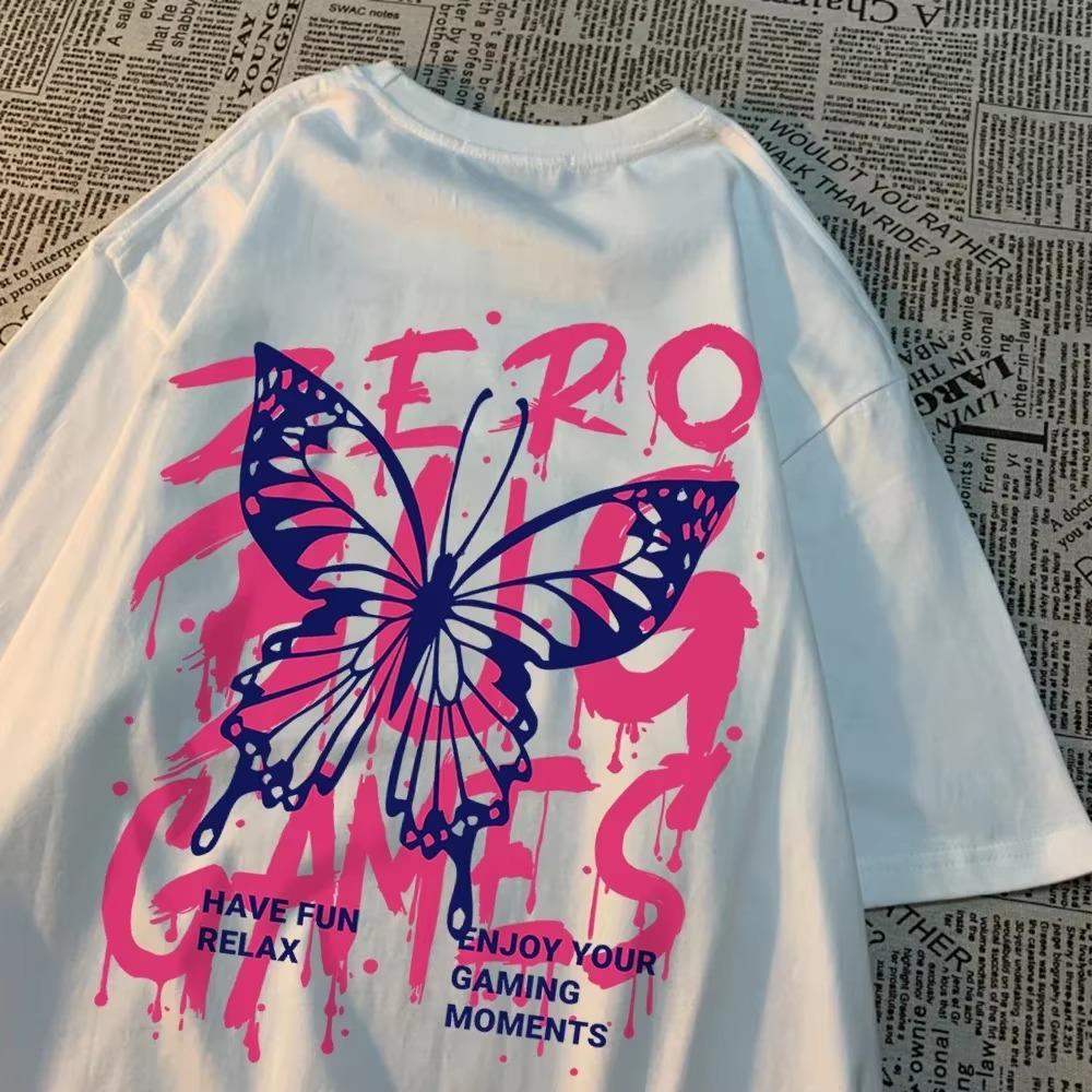 Habe Zábava Relax Zero Games Tričko Muži Ženy Bavlna Léto Topy Móda Streetwear Hip Hop Prodyšné Tričko Výstřih Nové tričko