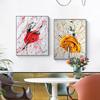 Original Elegant Women Dance Canvas Painting Wall Pictures For Living Room Modern Red Rose Flower Poster Wall Art Home Decor
