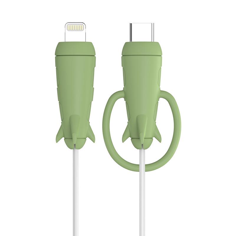 Silikonowy ochraniacz na kabel i pasek do przechowywania 2 w 1 dla ładowarek Apple