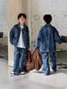 Boys' 2025 Cool & Stylish Denim Two-Piece Set: Trendy Autumn Streetwear for Kids