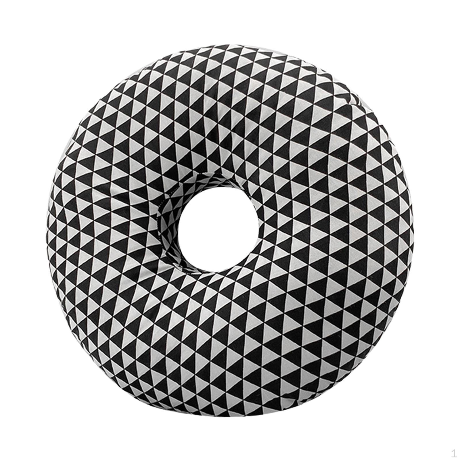 

Donut Pillow Ear Piercing Protector Perforated O Shaped Side Sleeping for Relaxation чёрный