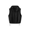 Summer Hooded Sleeveless Breathable Jacket Vest Women's Loose Sports Jacket Zipper Sun Protection Casual Cardigan