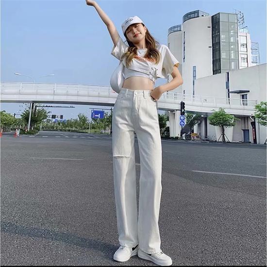 Pantalones Femeninos Jeans de Mujer Talla Grande Novio Jeans Mujeres Jeans  Y2k Pantalones Cintura Alta Mamá Rasgados Pantalones Stright Pantalones  comprar a buen precio — entrega gratuita, reseñas reales con fotos — Joom