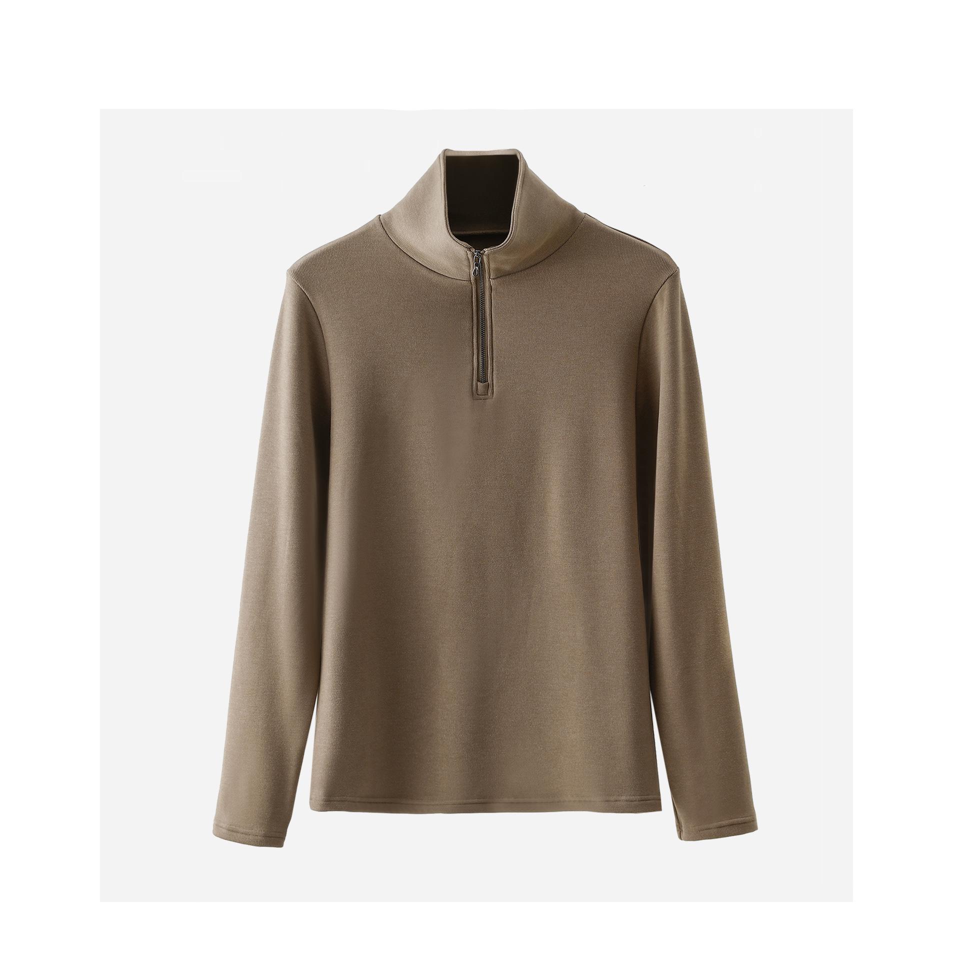 

480g Men s Thickened German Velvet Lapel Half-Zip Top (ДЗ027) для осени/зимы L 100-125 jin хаки