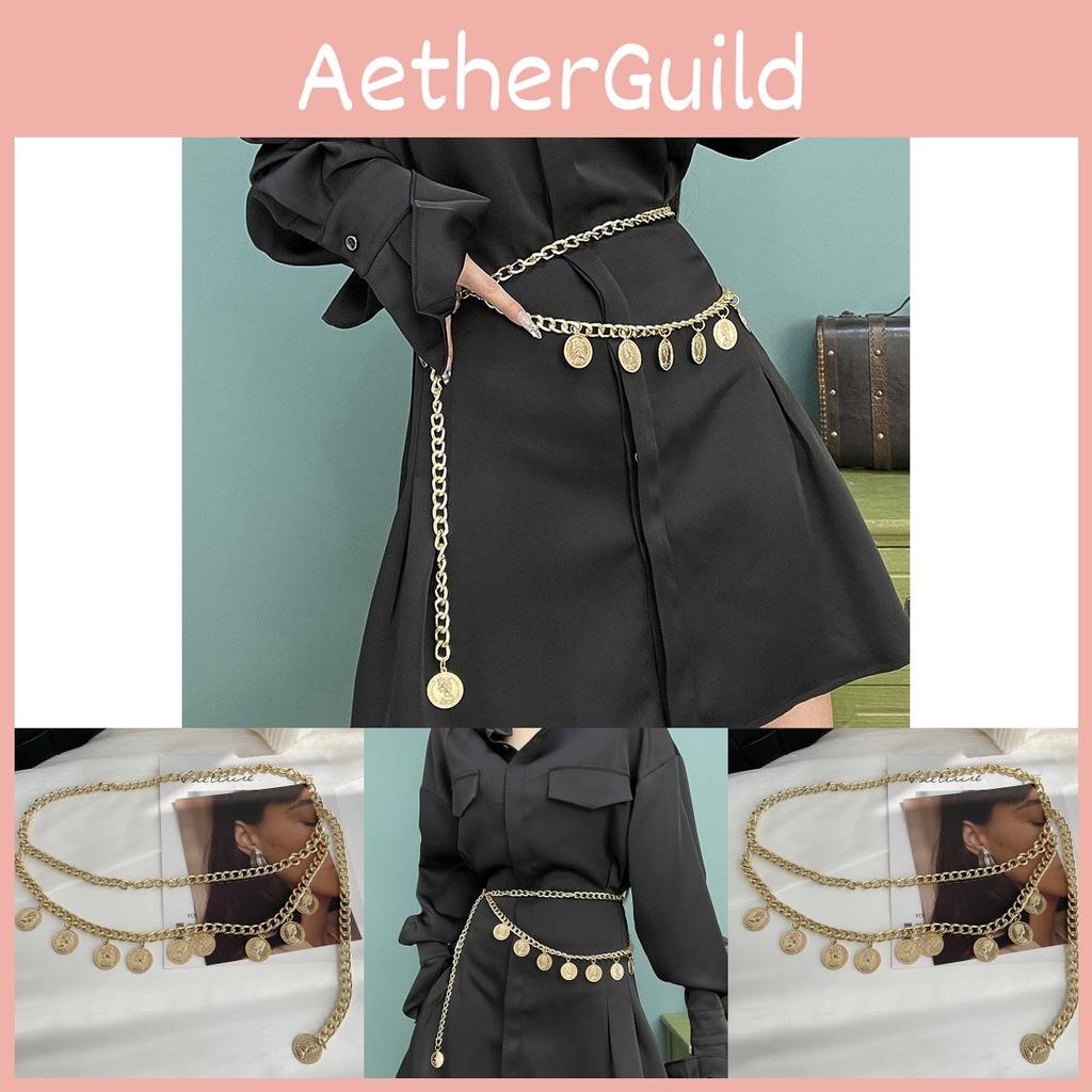 Elegant Women's Metal Waist Chain With Trendy Tassel For Skirts And Casual Outfits