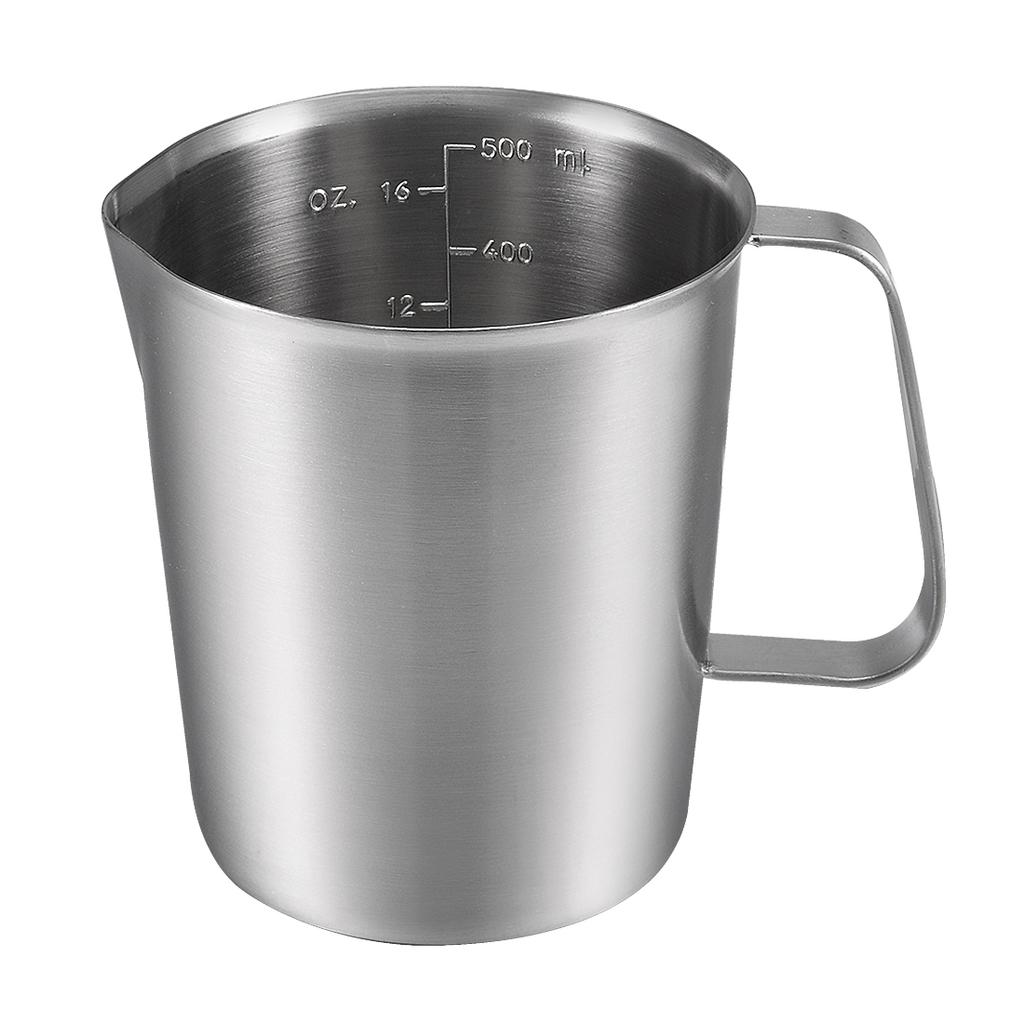 Messbecher Aufgewertet 2 Messskalen einschließlich L-Skala Unzen-Skala Messbecher mit Markierung mit Griff 16 Unzen 500 ml