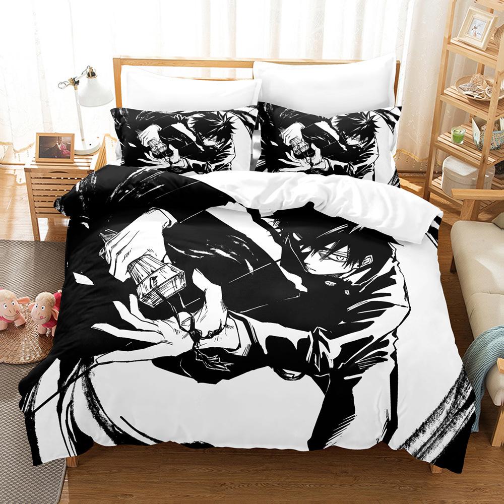 Three-Piece 3D Digital Printing Quilt Cover Pillowcase Bedding