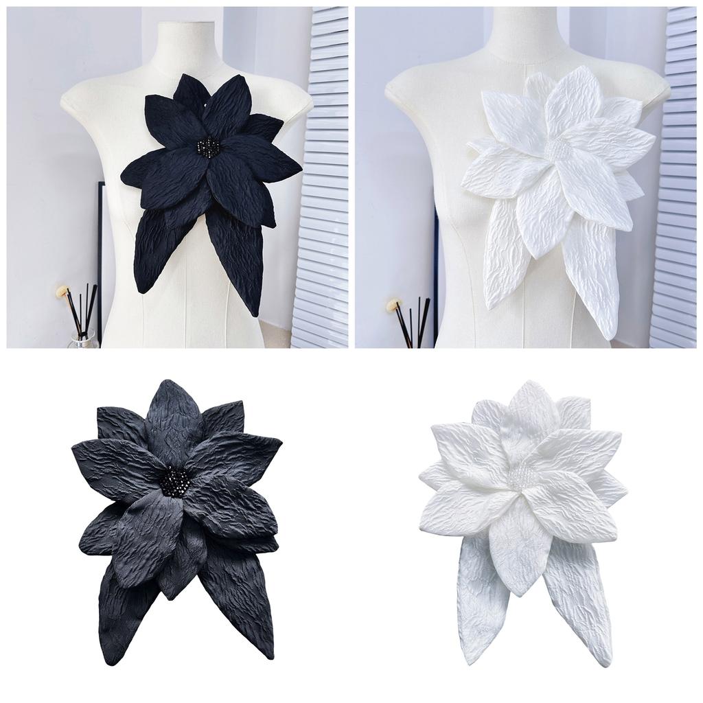 Eye-Catching Oversized Flower Applique for Clothes Hat Sewing Patches DIY Scarf Wedding Dress Decors Accessories