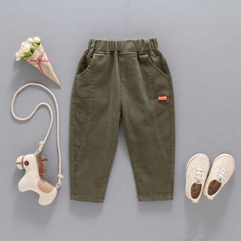 Autumn Kids Pants & Capris Cotton Trousers Boys Thin Long Pants Spring Fall Casual Wear Simple Design Baby Childrens Clothing