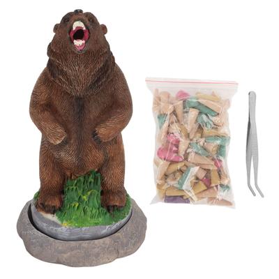 Räuchergefäß Braunbär Statue Luftreinigender Räucherhalter Tischdekoration für Yoga