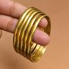 Brass Bangle Set, Set of 5 Bangles, Gold Tone Brass Bangles, Indian Bangle Set, Traditional Jewelry, Stackable Bangles, Boho Bracelet Set