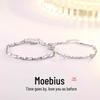 Mobius Silver-Plated Couple Bracelets - Unique Gift for Boyfriend/Girlfriend