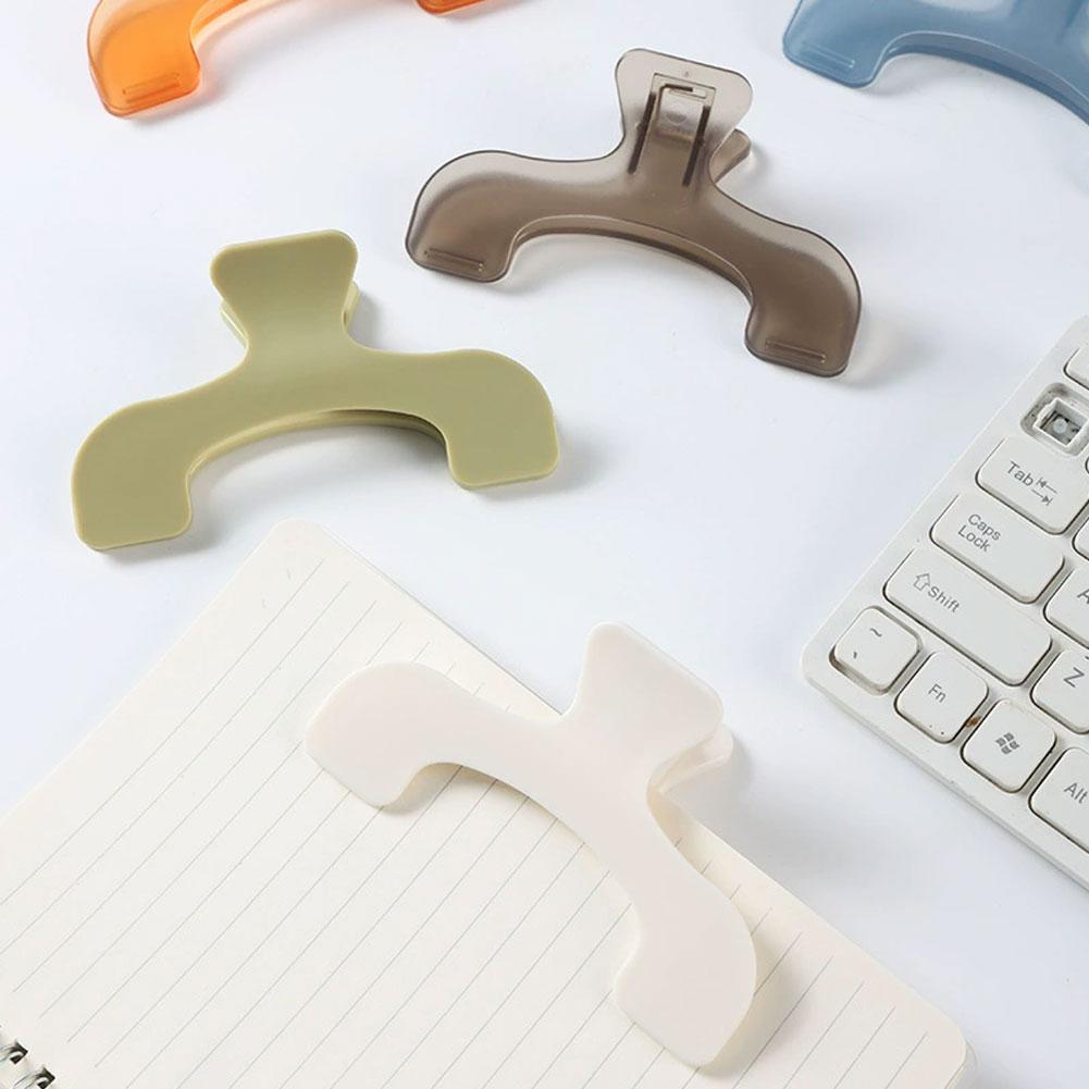 1PC Simple Frosted Transparent Book Clip Page Holder for Reading Practical Memo Note Clip Kawaii Desk Accessories